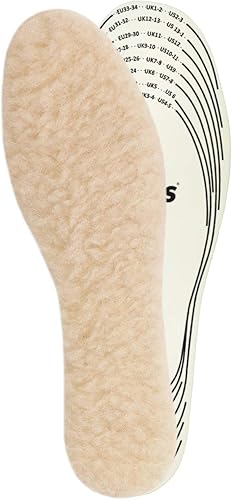 Kaps Wool Kids, Semelles pour Enfants en Laine 100% Naturelle pour Chaussures d'