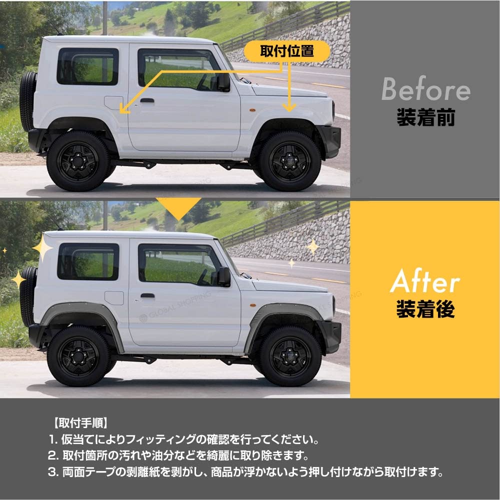 Amazon | 保証付 ジムニー JB64 オーバーフェンダー パーツ フェンダー
