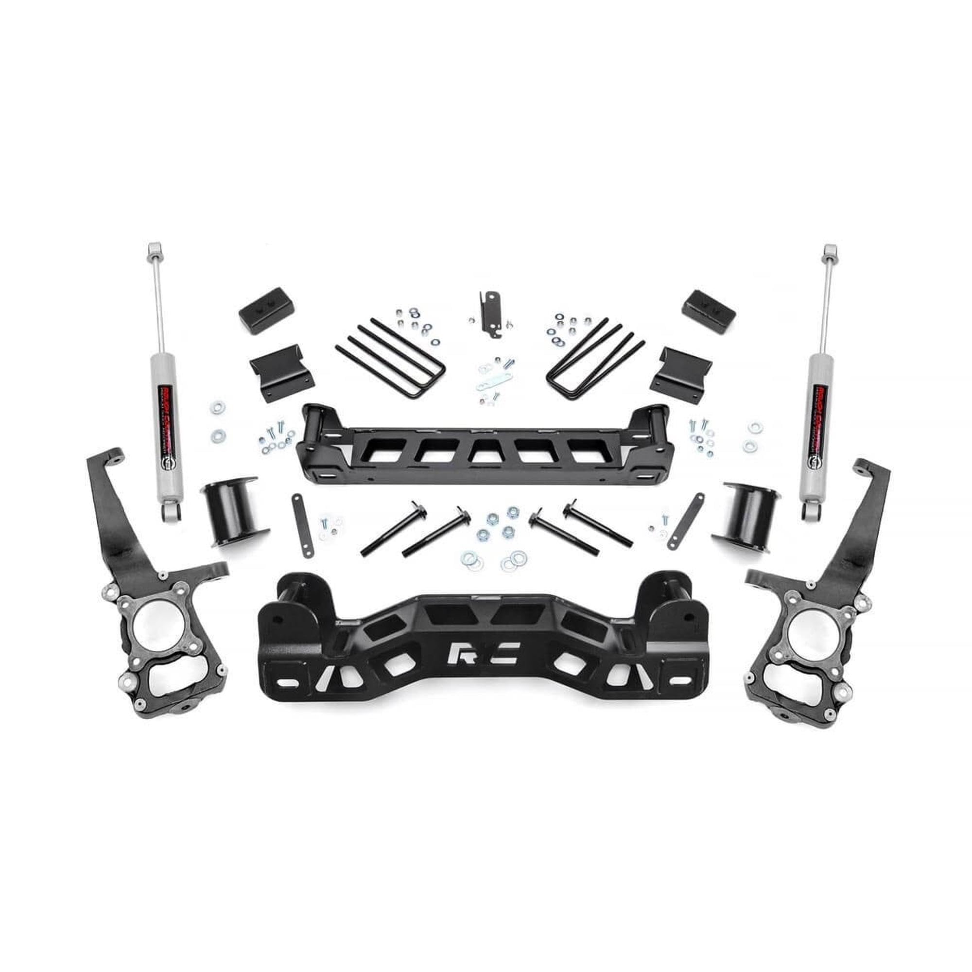 Rough Country 4 Inch Lift Kit with Premium N3 Shocks for Ford F-150 2WD (2009-2010)