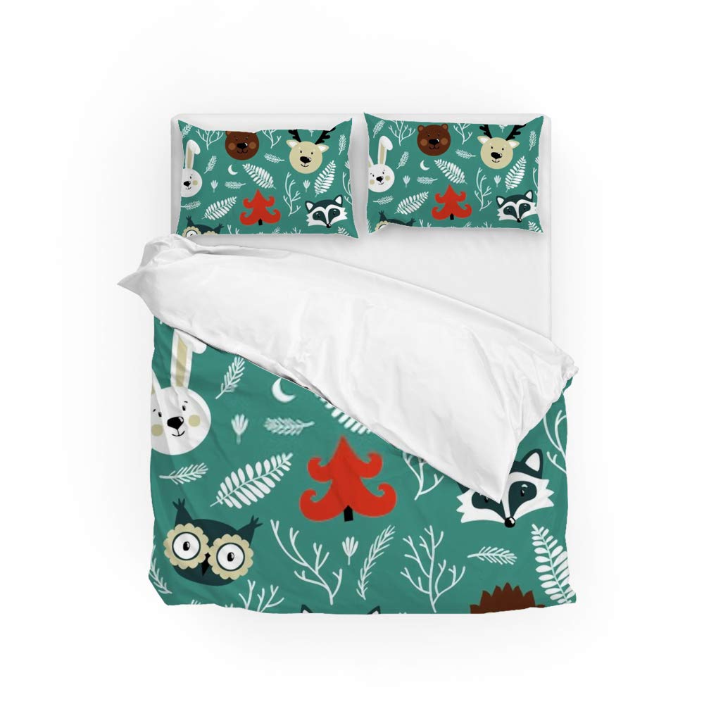 Parure de couette forêt, ensemble lit pour une chambre d'enfant naturelle