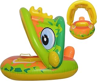 Baby Pool Float with Canopy,Blow Up Swimming Pool Toys for Toddlers,Toddler Pool Float,Baby Pool Float,Toddler Pool Float for Baby 6-36 Months