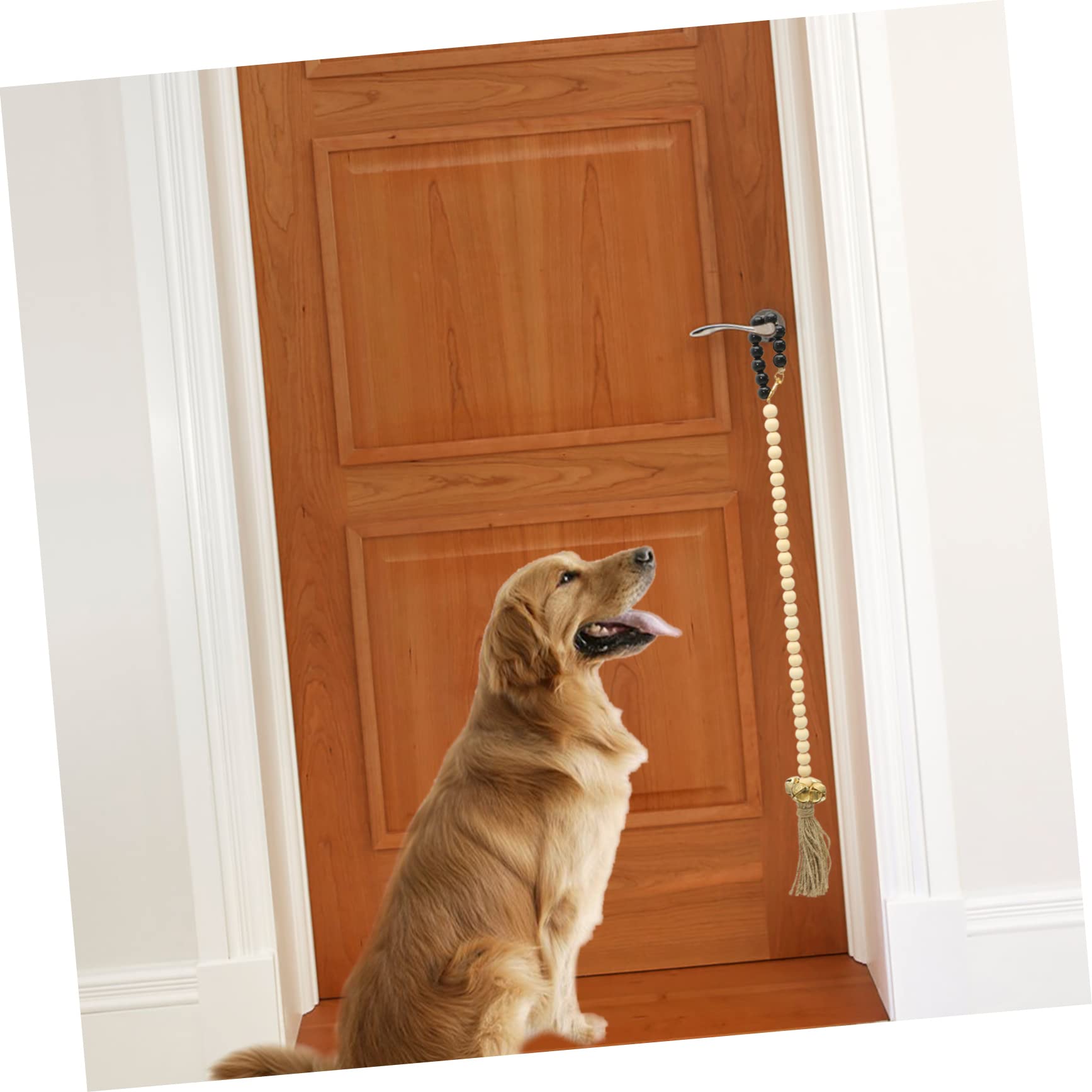 Didiseaon 5 Piezas Cadena de adiestramiento de Perros Cuerda de Entrenamiento del Timbre del Perro Colgante de Timbre de Puerta de Perro decoración Campana de Perro para Perros Mascota