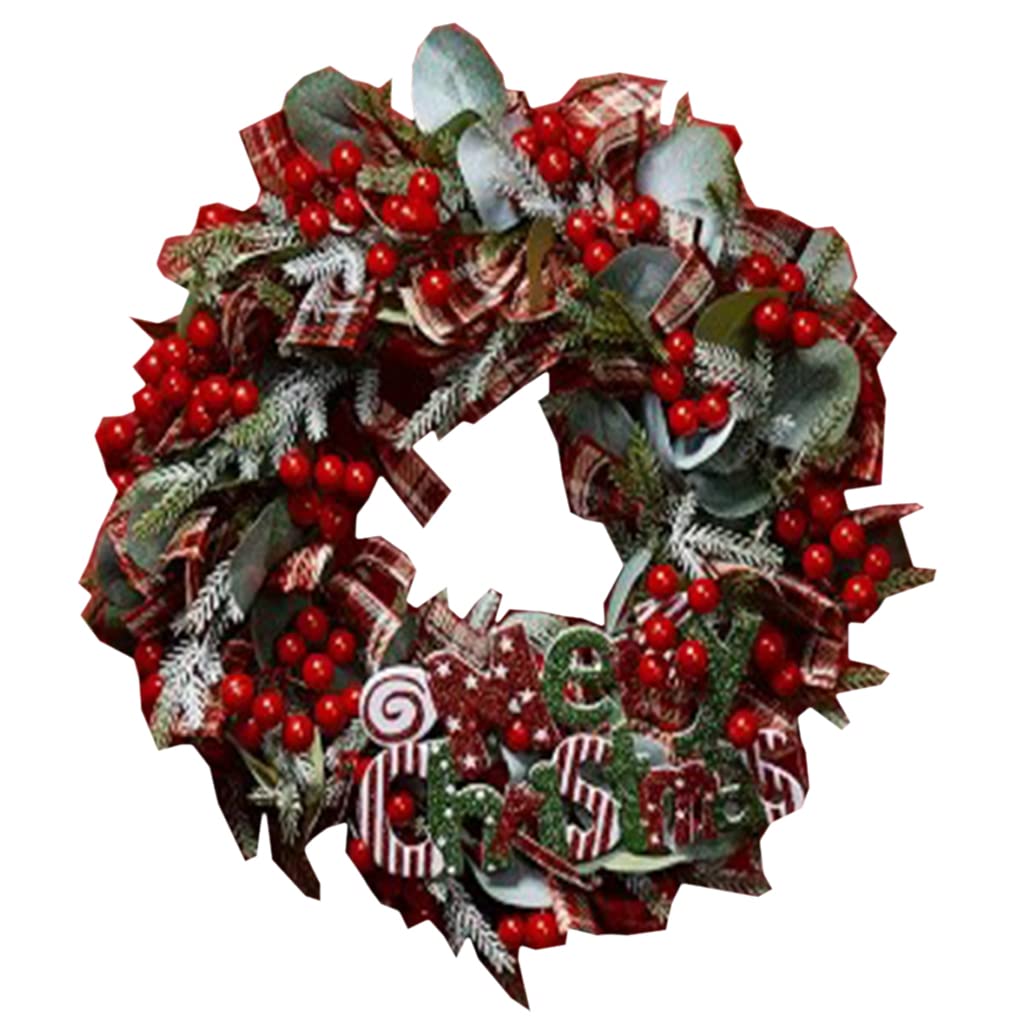 Couronnes pour porte d'entrée artisanales et grande guirlande de noël pour fête