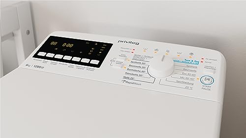 Privileg PWT Class B6 S5 N Waschmaschine Toplader/1200 UpM/6 kg/EEK B/Turn&Go Programm/Rapid Wash/SoftOpening/Extra Spülen/Energy Saver/Mehrfachwasserschutz+/Extra Waschen/Startzeitvorwahl