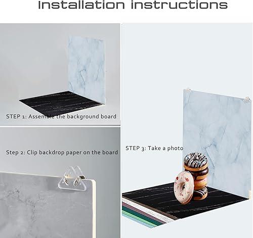 Miniatura 4 de 9 piezas de 18 patrones de 24 x 24 pulgadas, tableros de fondo de fotografía de doble cara, impermeables, reutilizables, fondos de fotos para