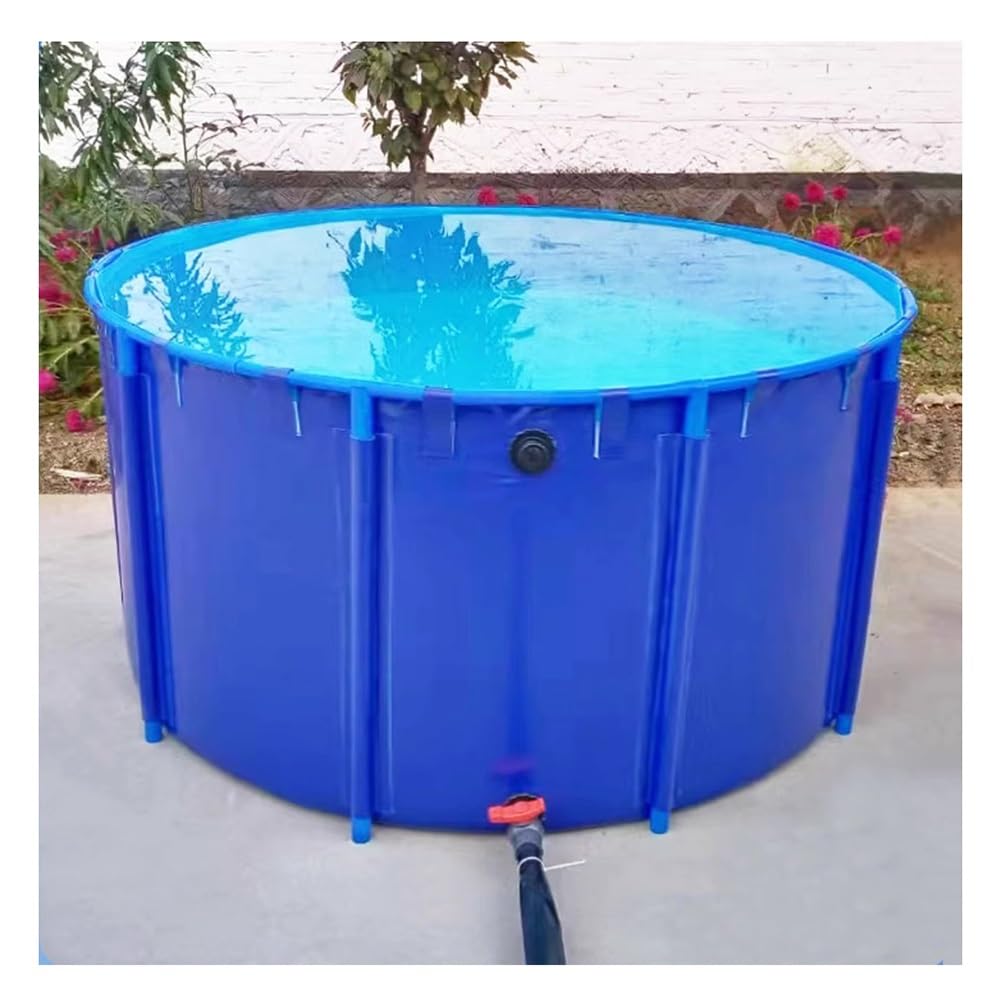 Bassin à poissons pliable toile haute résistance 1130 L bâche