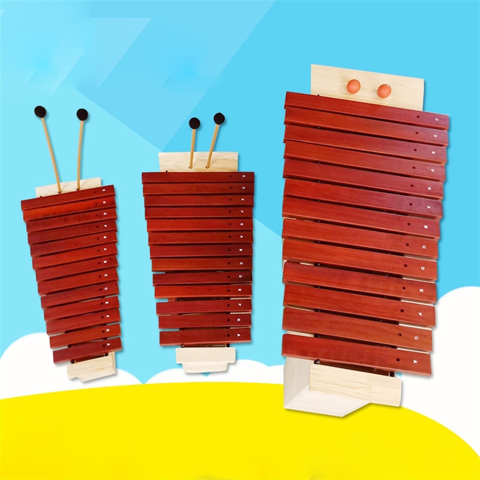 Xylophone Xylophone Aigu Moyen Et Grave Xylophone En Acajou À Changement De Hauteur Piano À 13 Haut-parleurs Piano En Acajou(Arge)