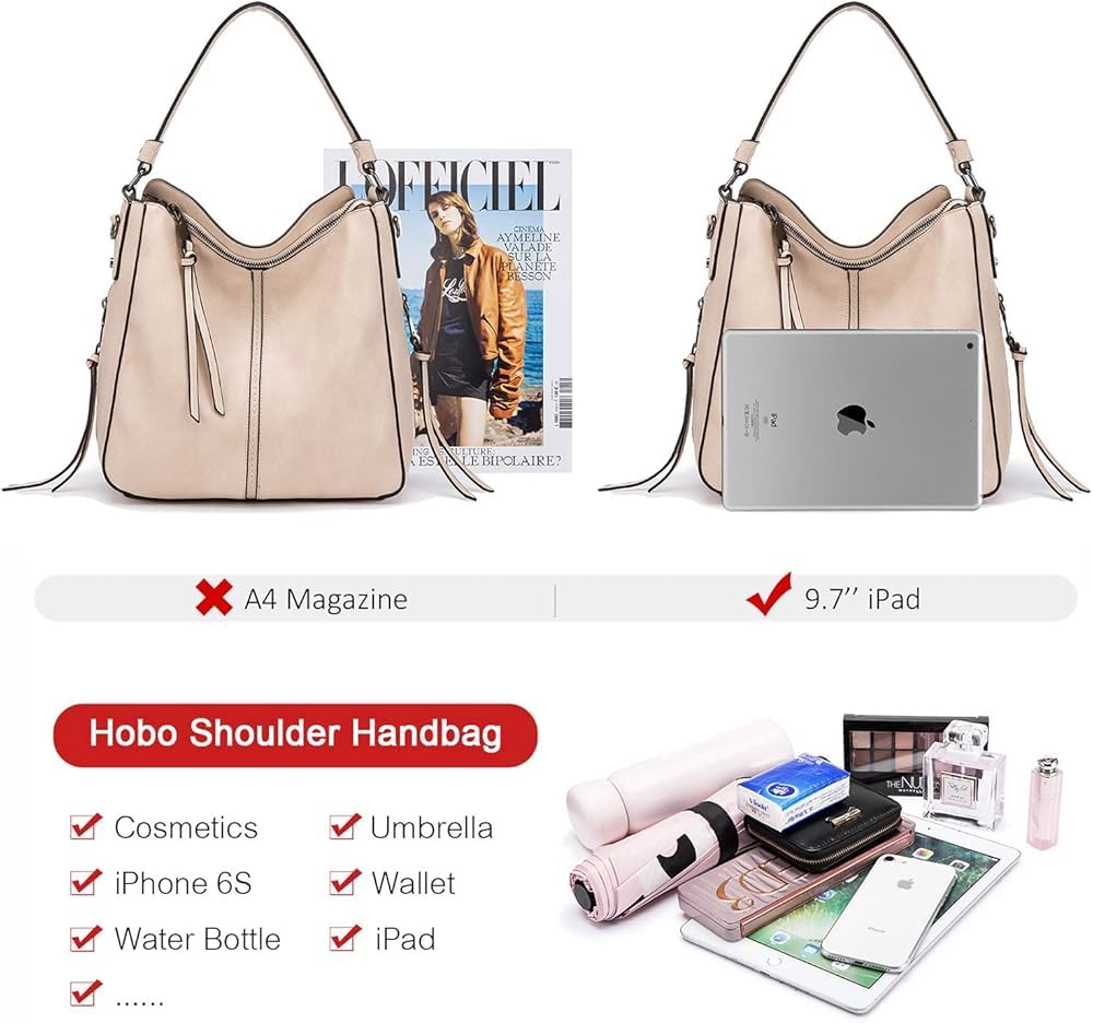 INOVERA - Bolso de mano de piel sintética para mujer, con correa larga