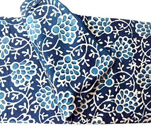 Miniatura 3 de Rastogi Handicrafts Tela de algodón impreso a mano bloque ancho de la tela - 44 pulgadas, tamaño 1 yarda (tela 23)