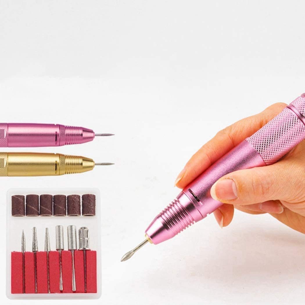 Trapano per Unghie Elettrico Portatile, Kit Lima per Unghie elettrica Professionale compatta Efile per Acrilico, Unghie in Gel per Unghie in Acrilico Poly Gel Nail Art Salon Uso o Uso Domestico