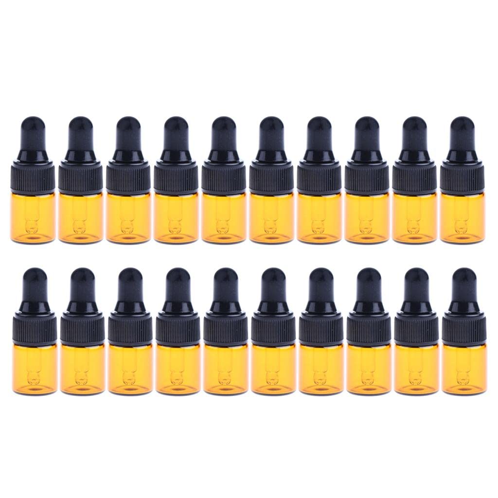 T.O.G. 20 Pieces Mini Refillable Glass Dropper Bottle for Essential Oils 2ML-image-10
