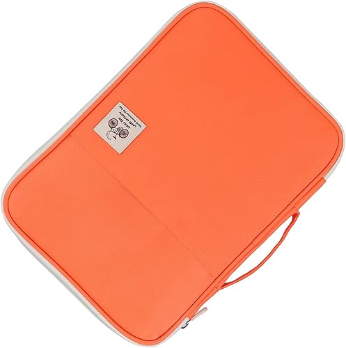 Vista 16 de LiebeWH Bolsas de documentos A4 Portafolio Organizador de computadora portátil con cremallera Estuche con cremallera Mensajero de almacenamiento