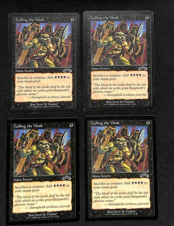 Amazon.co.jp: MTG 4枚セット 弱者選別Culling the Weak 英語版