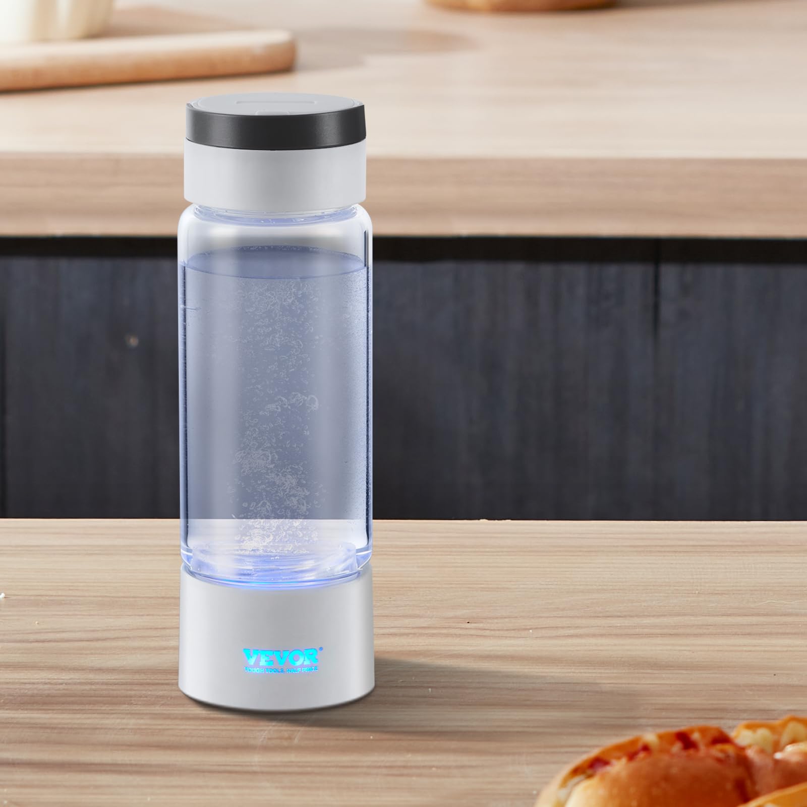 VEVOR Generatore di Bottiglie d'Acqua di Idrogeno, Macchina per Ionizzazione d'Acqua 380 ml, Macchina per Ionizzatore d'Acqua Ricca di Idrogeno Tecnologia SPE con Tubo Inalazione Nasale Autopulente