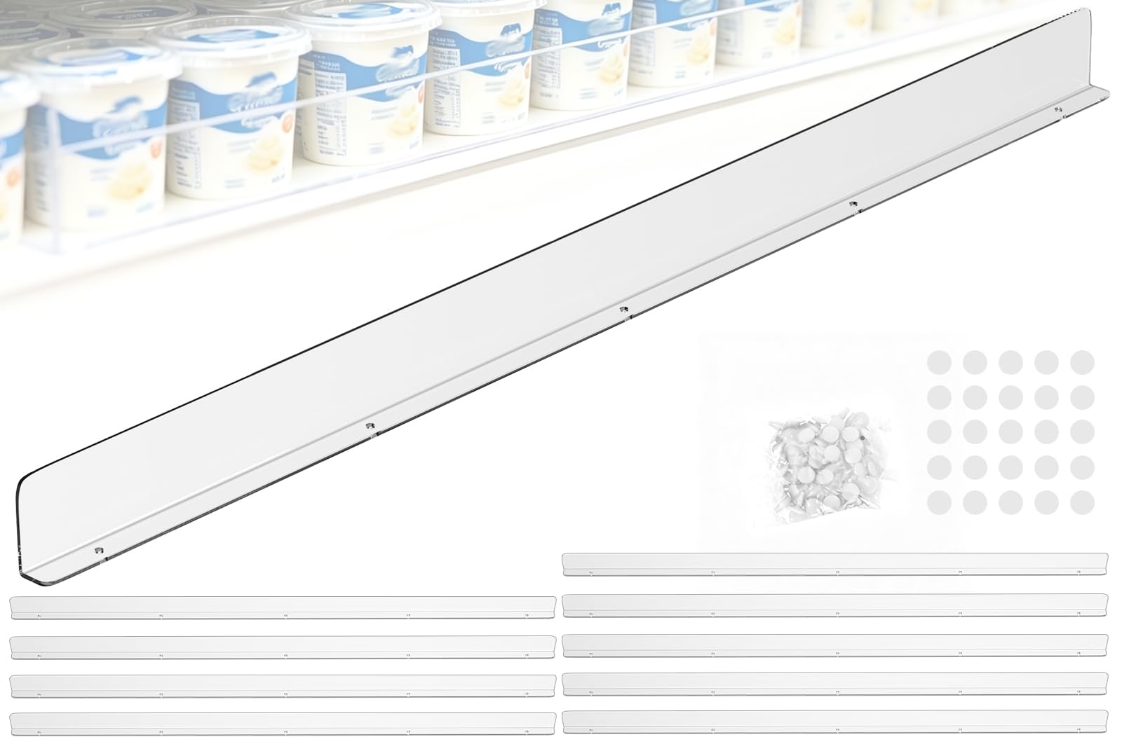 Vitrine de magasin de détail barrière à lèvres en PET transparent