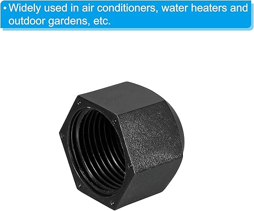 Miniatura 5 de PATIKIL Tapón de plástico de 58 pulgadas, rosca hembra 78-14UNF, 5 piezas de 45 grados SAE Flare tubo de montaje de válvula tapón para aire