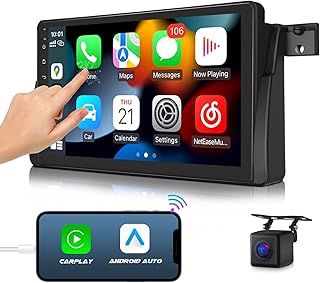 Apple CarPlay & Android Auto Car Stereo Receiver, Android 10.0 Car Stereo Ultra-Thin 3+32GB Car Radio, Compatible with 1999-2005 BMW 3 Series E46, Bluetooth 5.0/4 Sets of UI, 9 Inch-Q50Pro