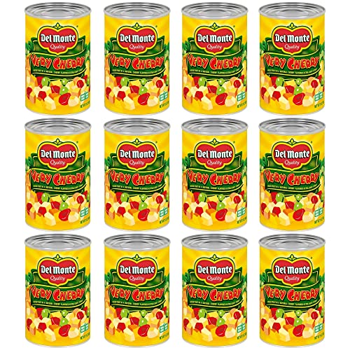 Del Monte Very Cherry Flavored Mixed Fruit In Extra Light Syrup, Canned Fruit, 12 Pack, 15 Oz Can #TOP13