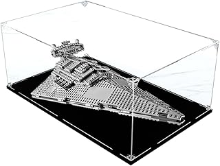 Acrylic Display Case for Lego Star Wars 75055 Imperial Star Destroyer, Dustproof Display Box Compatible Lego Model,Showcase Gift