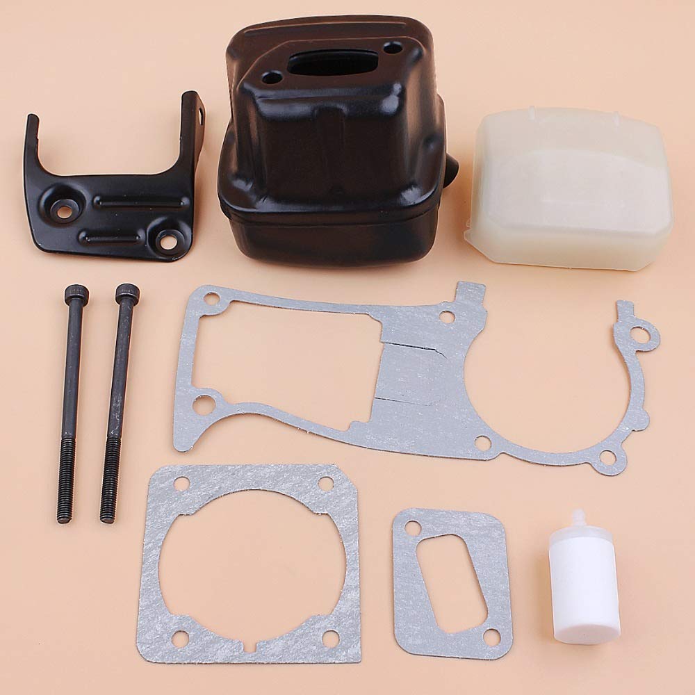 Pernos de soporte de silenciador Juego de juntas de filtro de aire compatible con HUSQVARNA 351353350340345346 XP Piezas de motosierra de gasolina OEM 503 86 27 03