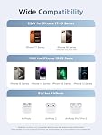 UGREEN MagFlow 25W Qi2 Wireless Charging Station, 2-in-1 Cube Magsafe Portable Charger, Magsafe Charger Stand Compatible with iPhone 17-12、AirPods 4/3/Pro 2/Pro(No Adapter)