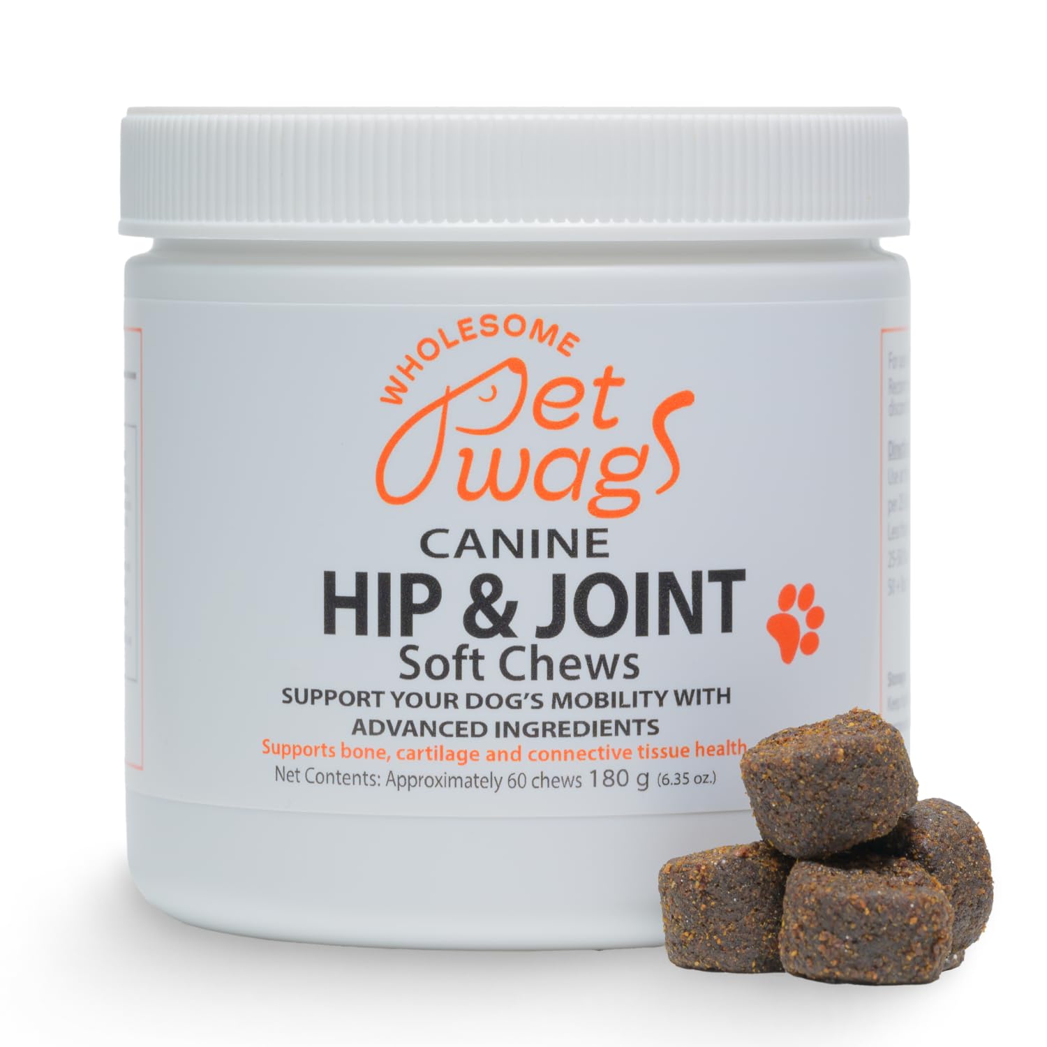 Dog Hip & Joint Supplement Soft Chews – Advanced Mobility & Comfort Support – Glucosamine, Chondroitin, MSM, Turmeric, Boswellia, Collagen – 60 Count