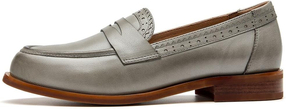 BEAU TODAY Womens Loafers, Leather Penny Loafers for Women, Comfortable Slip-on Loafers Shoes for Women Flats Shoes, Business Casual Office Work Dressy Shoes - Image 2
