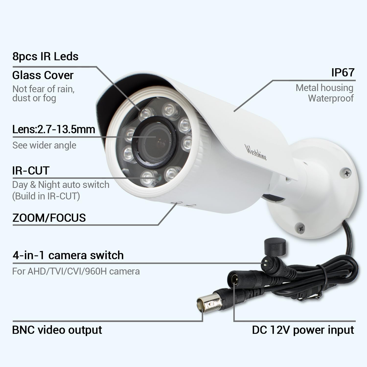 ANNKE AHD/TVI/CVI/CVBS 4-in-1 1080P Bullet Security Camera, IP66 - View #6