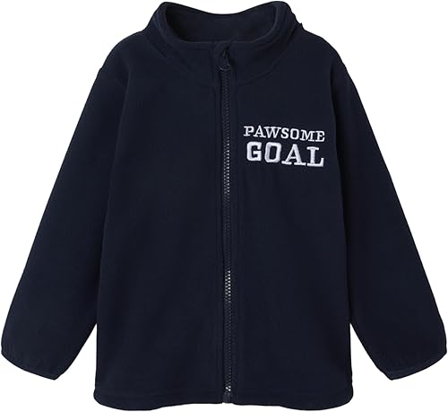 NAME IT Nmmjohan Paw Fleece W Zip Cplg, Azul Marino, 86 para Niños