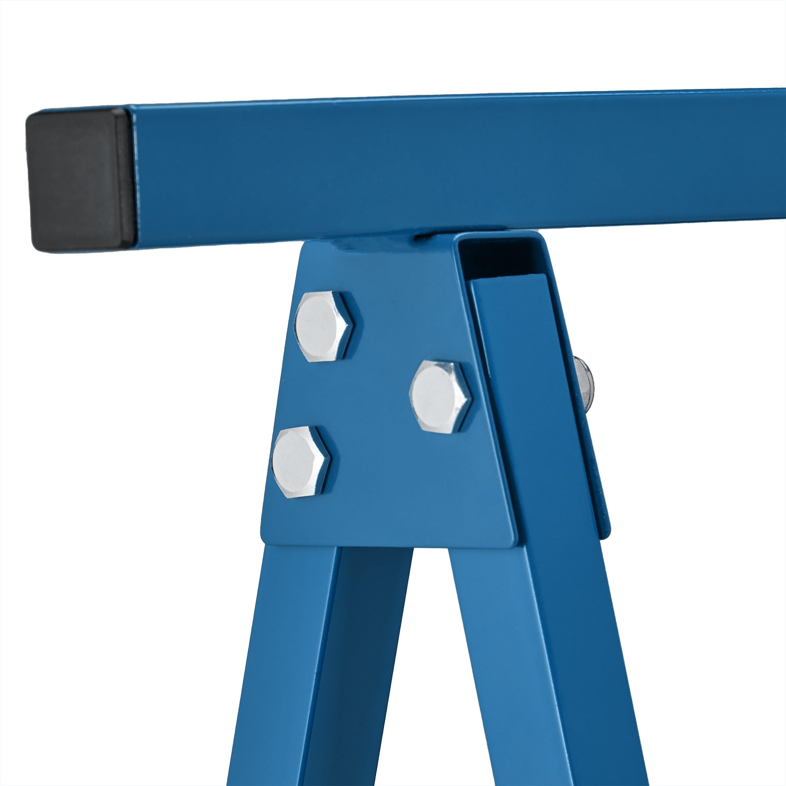 Relaxdays Arbeitsbock 2er Blau Caballetes de Trabajo en Set de 2, Plegables, 100 kg, 74 x 78 x 40 cm, Borriquetas de Taller, Pintor, Azul, Acero