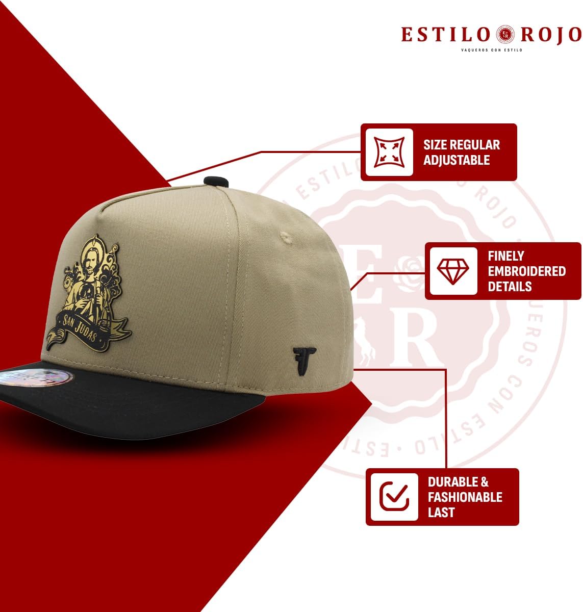 Culiacan Saint Jude Khaky Snapback Hats for Men - Premium Men's Hats & Caps, Khaky Baseball Cap for Men and Women, Gorra para Hombre - Adjustable Size - Image 5