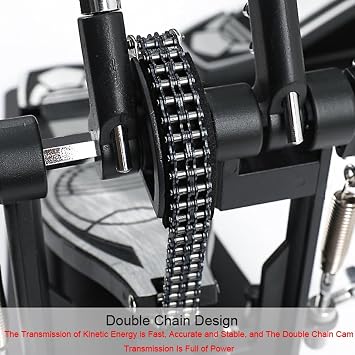 drum double pedal hammer, double chain double bass drum pedal, cam jazz drum bottom drum practice hammer instrument accessories