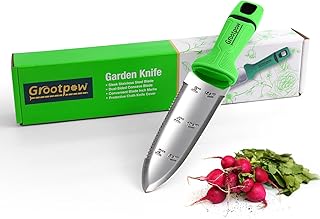 Grootpow GK01 Hori Hori Garden Knife, Full Tang Gardening Kn