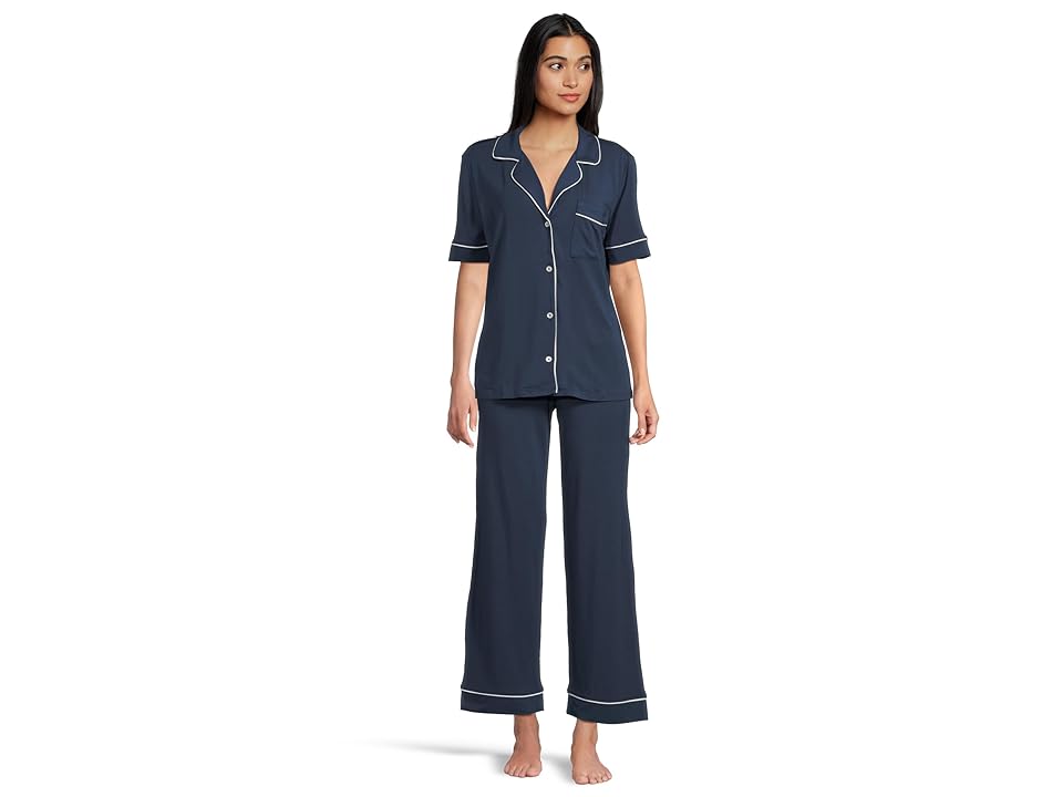 Eberjey Eberjey Gisele Short Sleeve Pant Pj Set Women's Pajama Sets Navy/Ivory