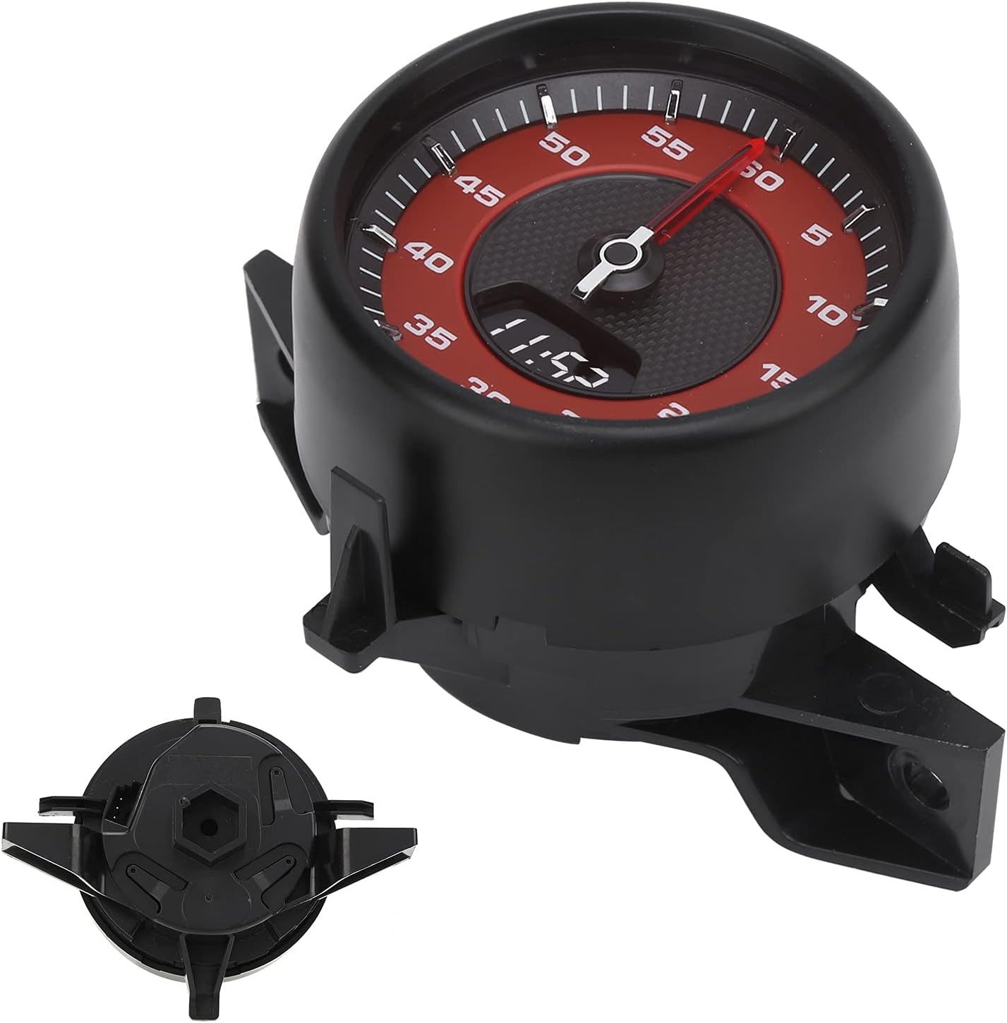 Dashboard Clock, Clear Scale Stable Performance Dashboard Lap Timer High Accuracy for Car (Red)