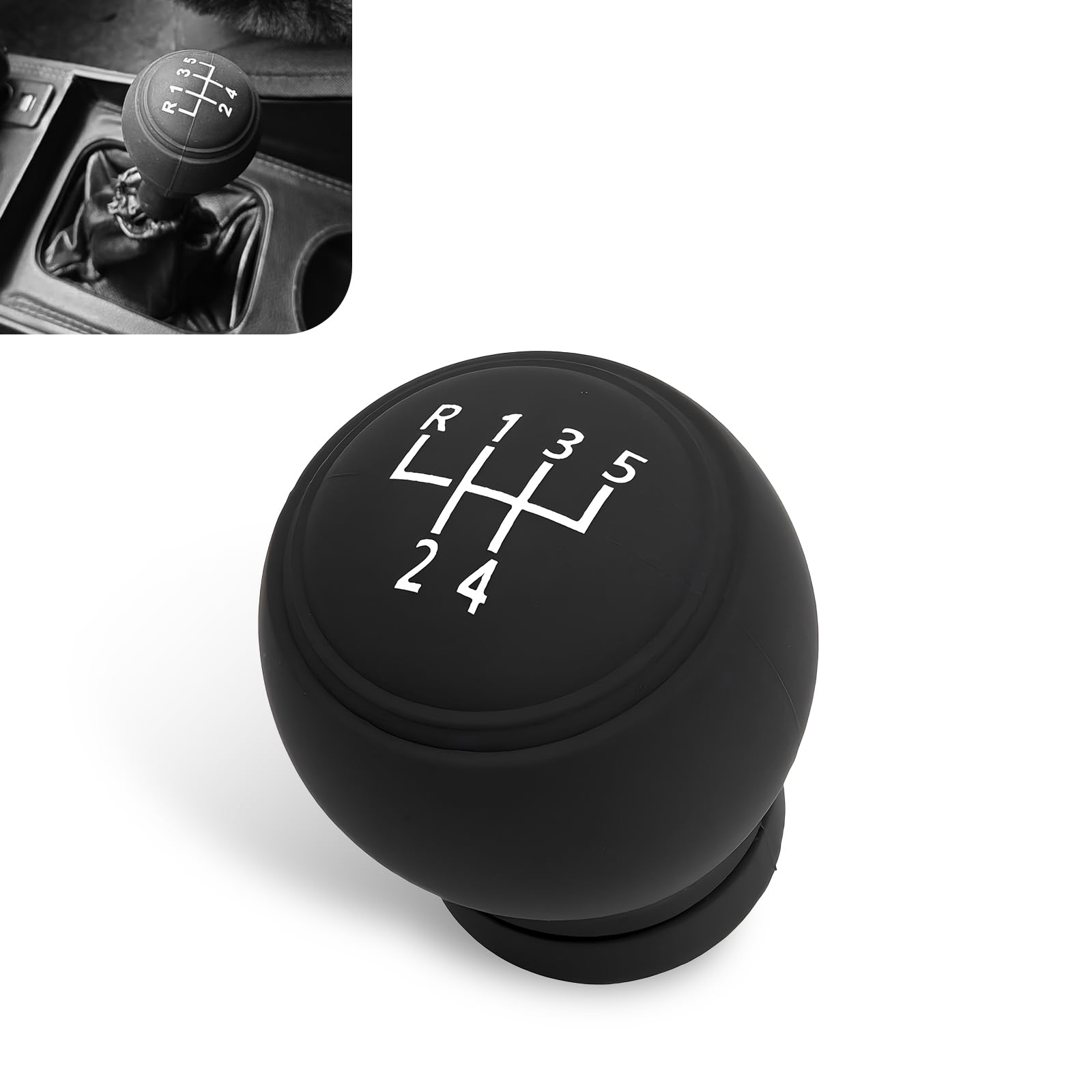 Shakas Car Gear Shift Knob Cover High Tear Resistant Flexible Soft Silicone 5-Gear Round Manual Shifter Cover Tuning