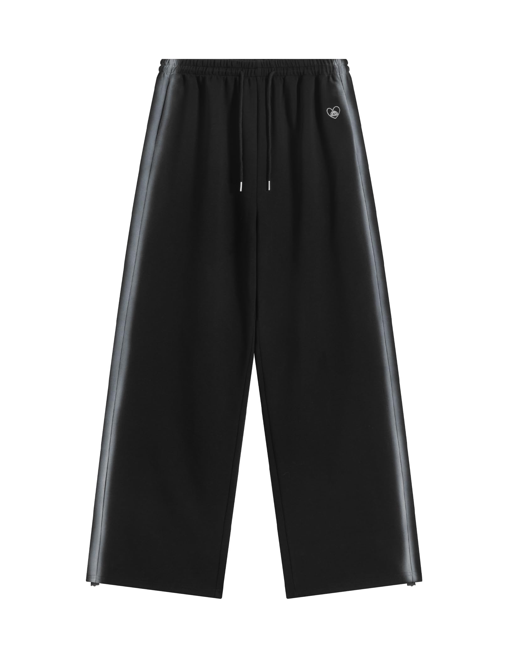 Aelfric Eden Pantalones de chándal holgados para mujer y hombre, diseño de corazón de graffiti, pantalones de algodón con cordón, pantalones deportivos grises con bolsillos