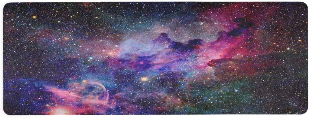 Qilmy Fantasy Mandala Pattern Yoga Mat, Non-Slip Texture Pro Yoga Mat Eco Friendly Exercise & Workout Mat for Yoga, Pilates and Floor Exercises Space Galaxy