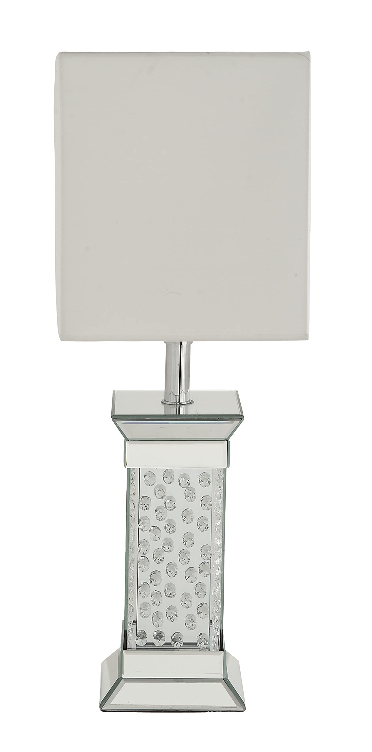 Deco 79 Glam Glass Mirrored Table Lamp, 30"H, Silver