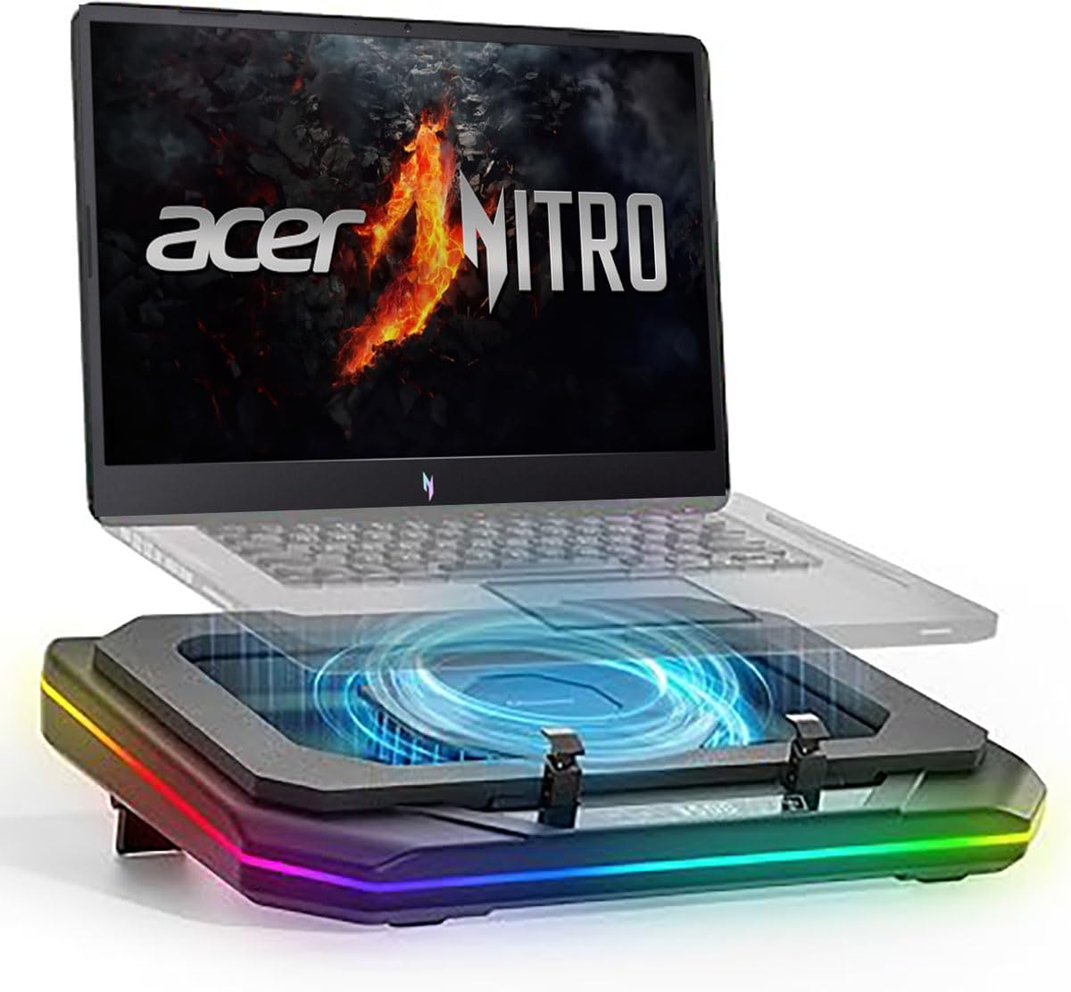 Cooling Pad for Acer Nitro 5 17 16 14 V, V 14 AI,V 15 AI, V 16 AI, V 17 AI 14-17 inch Gaming Laptop,Cooler with Ultra Powerful Booster Turbo Cooling