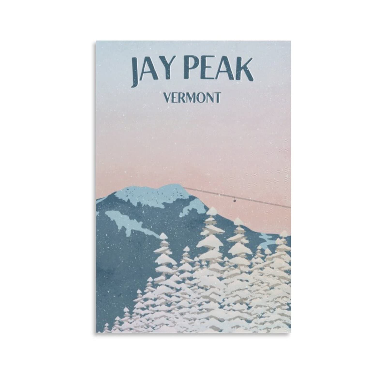 ONOTIO Jay Peak Vermont Vintage Travel Posters Landscape 20x30inch(50x75cm) Wall Art Picture Print Canvas Art Poster Modern Family Bedroom Decor Posters