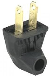 Cooper Wiring Bp84bk-sp 2 Wire Flat Angle Plug, Black