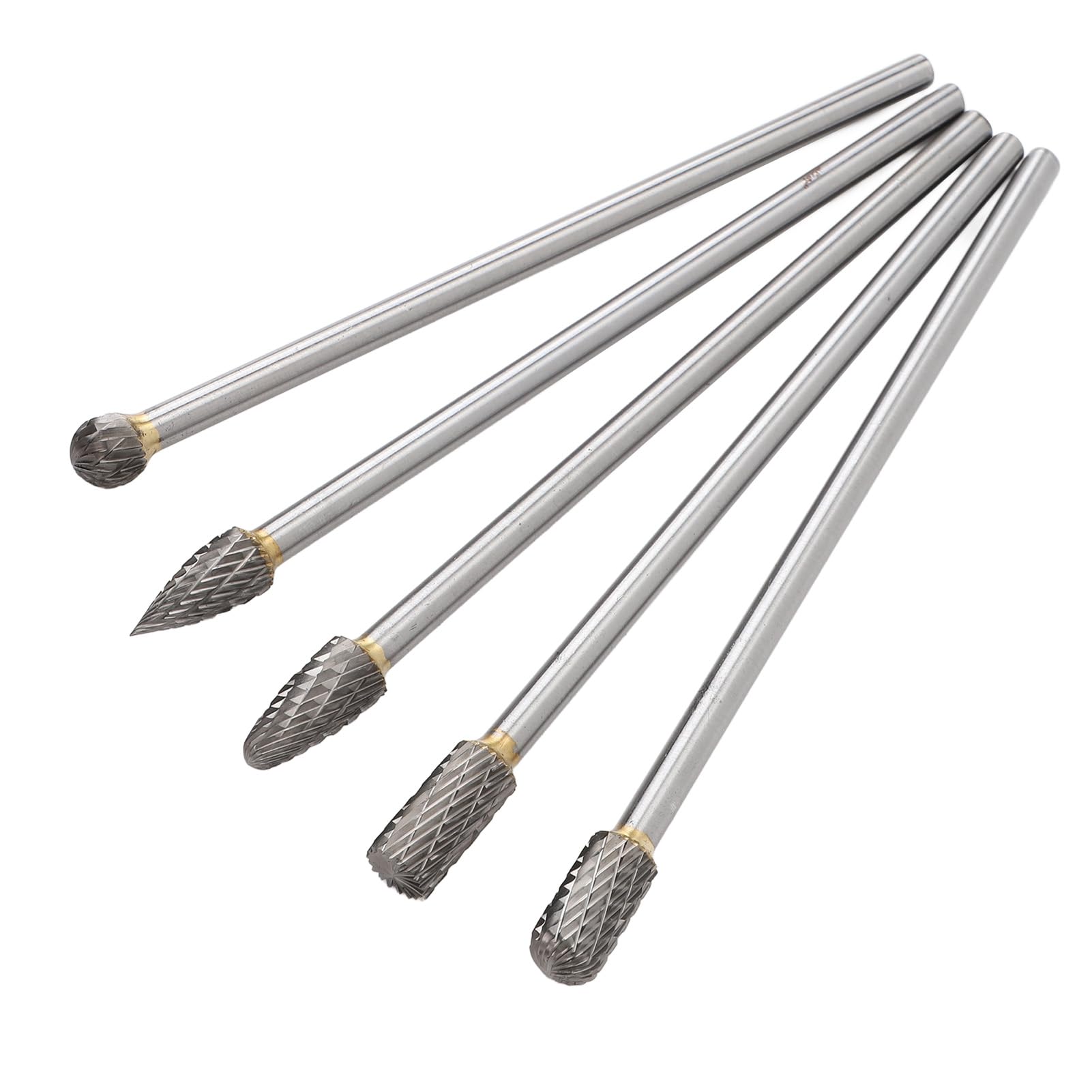 CHICIRIS Wolframstahl-Karbid-Frässtift-Set, 10-teilige Doppelschnitt-Rotationsfeile-Raspel mit 1/8 Schaft, Zum Schleifen von Metall, Holz, Gravieren, Polieren, Schnitzen (6 * 10mm)