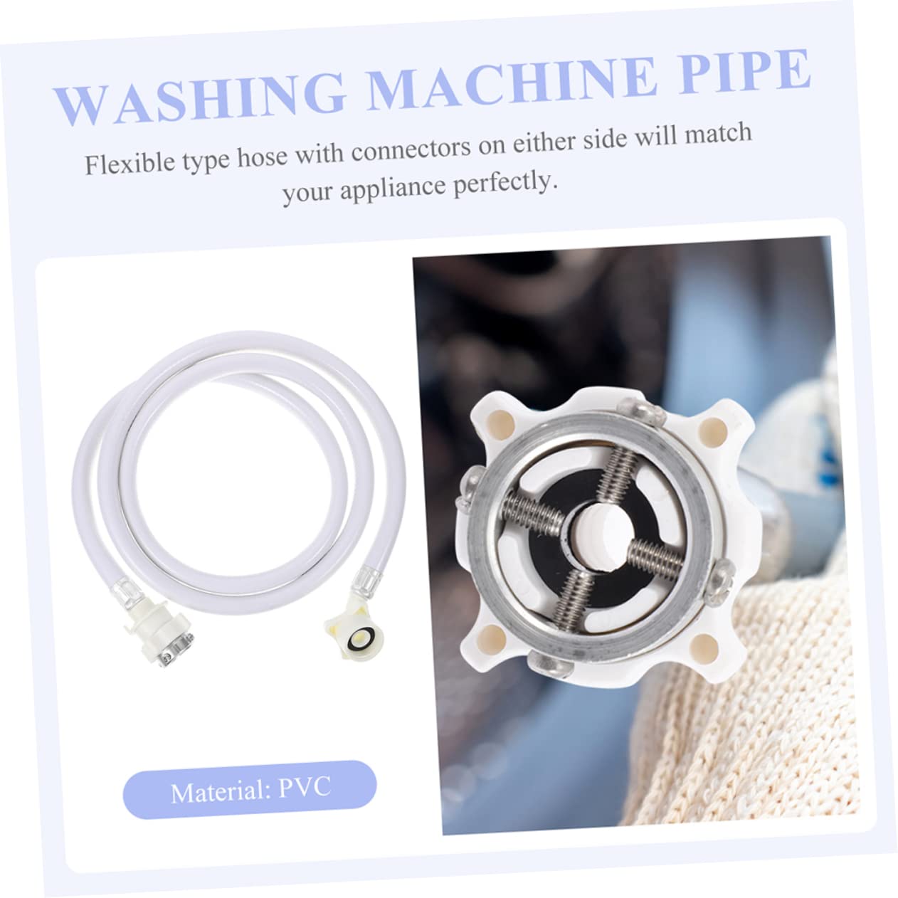 Uonlytech Waschmaschinen Zulaufschlauch Flexibel Dicht 2 Stück aus Pvc und Edelstahl für Einfache Montage bei Waschmaschine