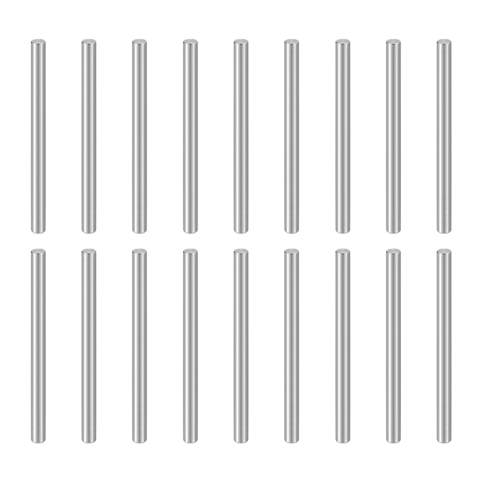 sourcing map 64Pcs M4 x 65mm Dowel Pin, 304 Stainless Steel Cylindrical Dowel Pins, Shelf Support Pegs Rod Fastener for Cabinet Furniture DIY Installation Industry Mechanical
