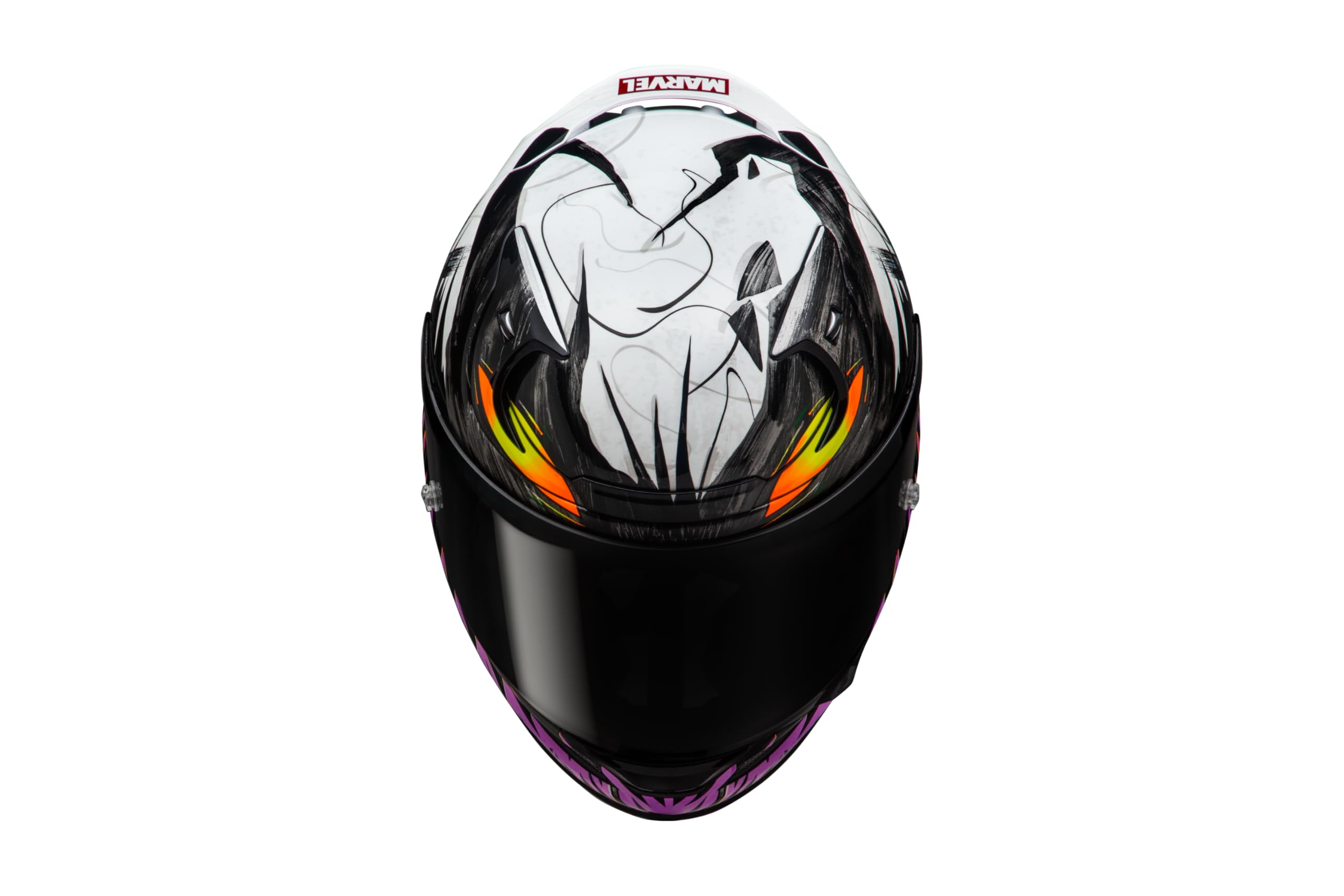 RPHA 12 Anti-Venom II Marvel Casco Moto Nero Bianco Viola