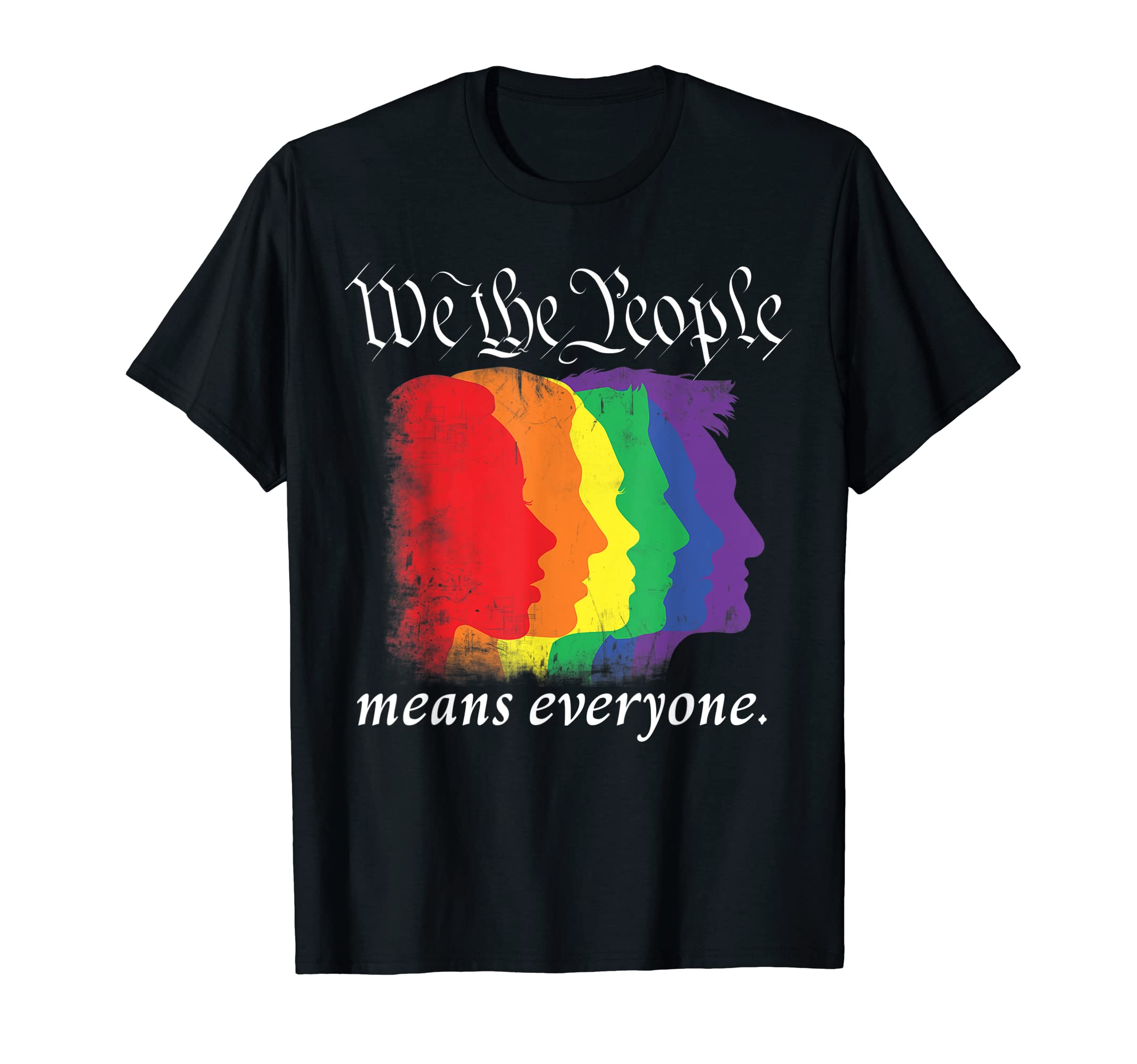 Cooltee USAWE THE PEOPLE MEANS EVERYONE- gay pride shirt 2018 T-shirt T-Shirt
