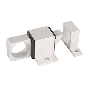 Amig - Pasador de Sobreponer para Ventanas Mod.960 - Pestillo de Perno Apto para Cierre Horizontal o Vertical - De Aluminio con Acabado Plateado - 22 x 40 mm - Incluye Tirafondos