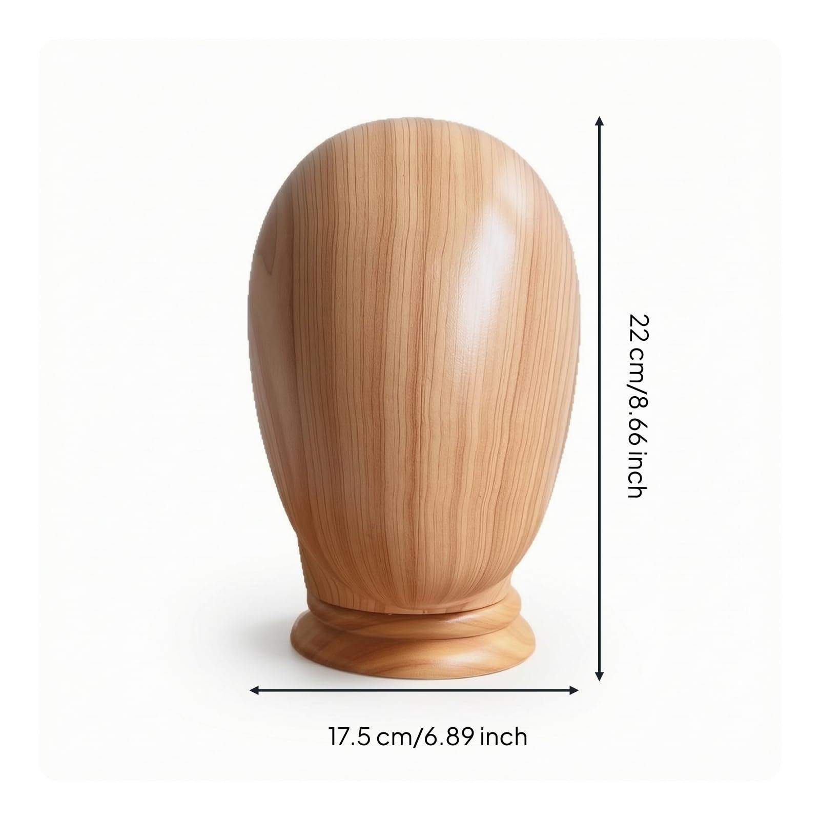 Testa Manichino Espositore Supporto Cappelli Parrucche Fasce Capelli Base Legno Finto Legno Plastica Smontabile Pratica E Richiudibile Adatta per Vetrine Atelier Casa 55cm