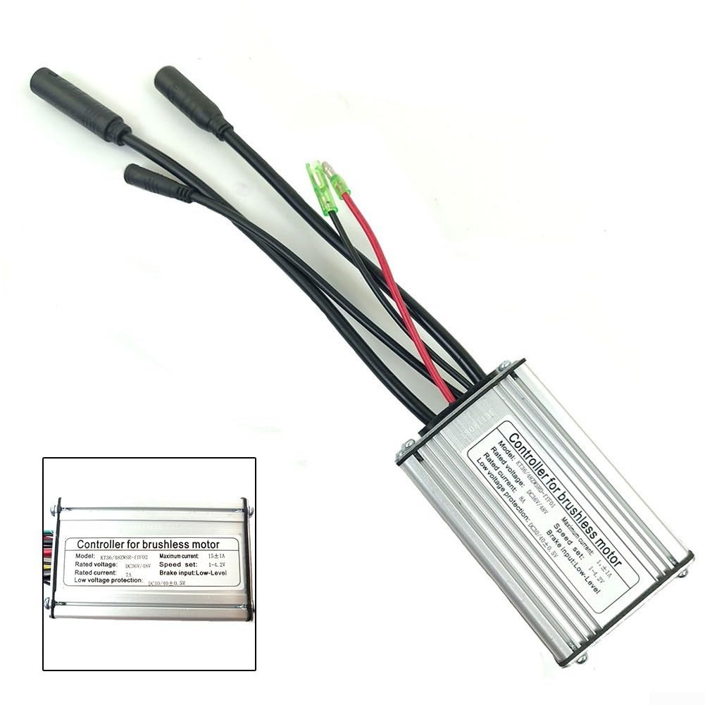 Controlador sin escobillas, 36V/48V 250W Controlador de motor sin escobillas Controlador de onda sinusoidal para bicicleta eléctrica Scooter